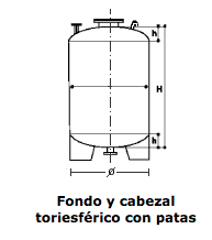 Fondo y Cabezal Toriesférico con Patas